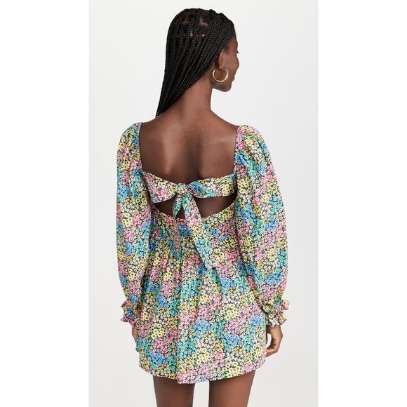 NWT For Love & Lemons Ruth Mini Dress in Blue Sz M - Picture 13 of 13